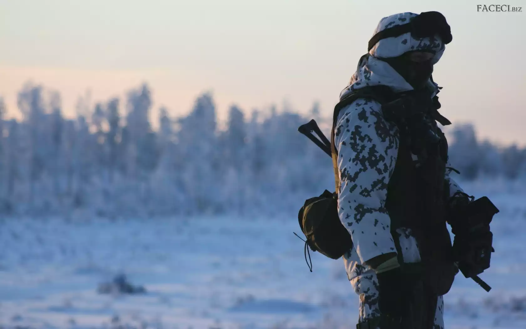 Karabin, Żołnierz, Zima