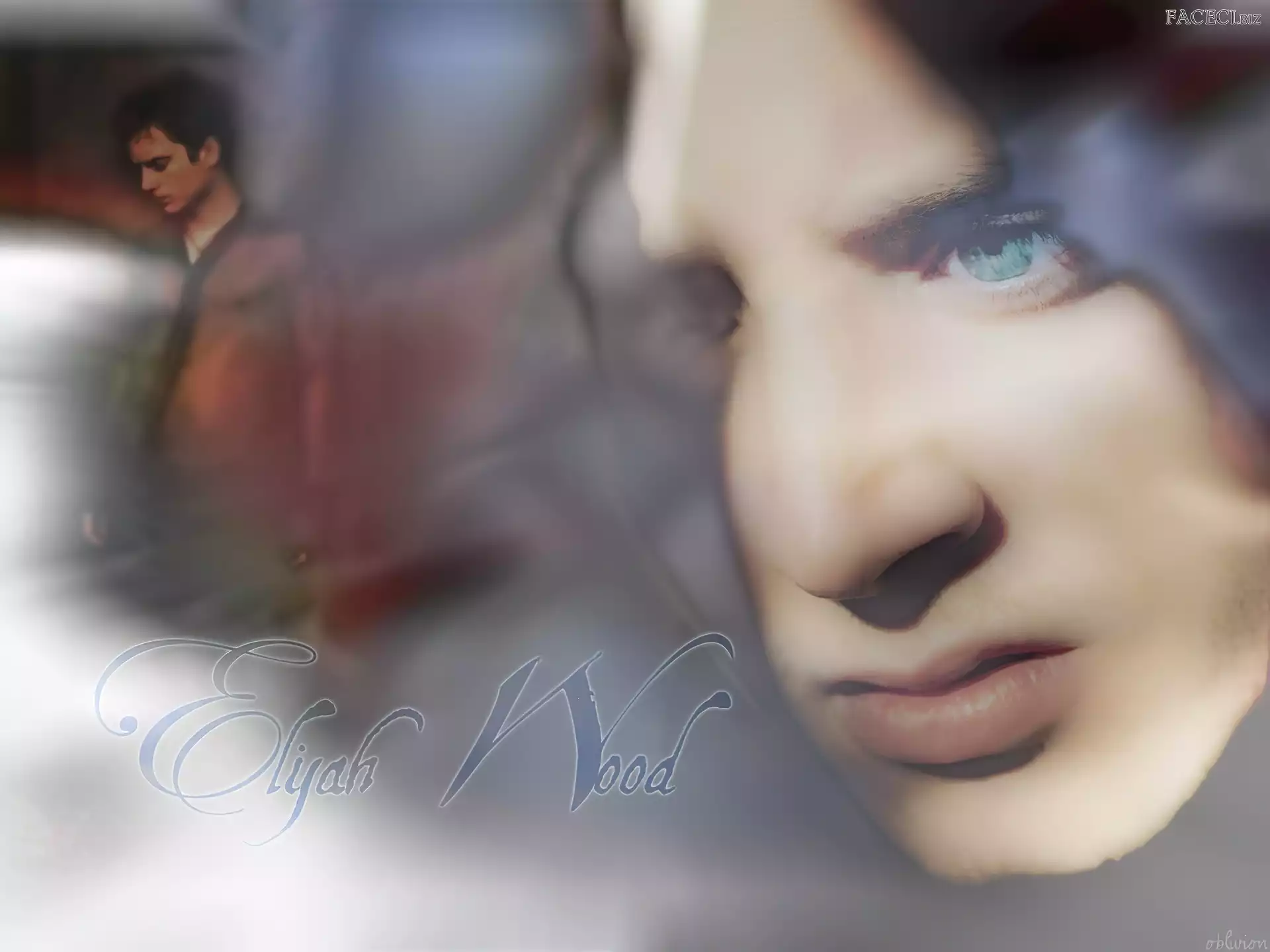 usta, Elijah Wood, niebieskie oczy